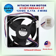 HITACHI U12E12MS4A3-57 12VDC 0.17A 4 WIRE Refrigerator DC Fan Motor