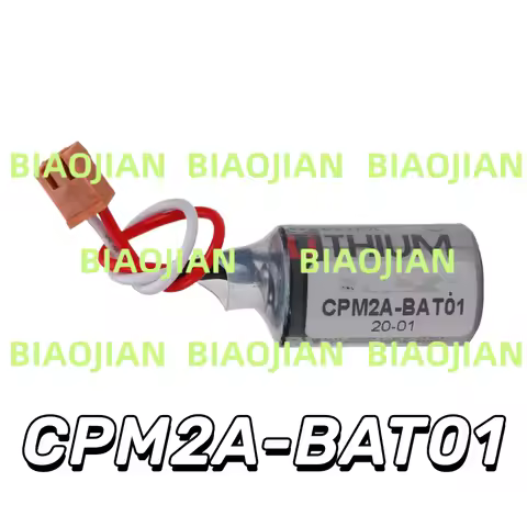 Original CPM2A-BAT01 3.6V 1000mAh CJ1 CQM1H NS7 PLC Industrial Lithium Battery With Brown Plug ER3V