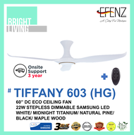 EFENZ Hugger 60" DC-Eco Ceiling Fan with 22W Samsung Dimmable LED Light Kit (Kith Edition)