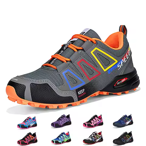 Men's Hiking Shoes Outdoor Sports Shoes Lace-up Hiking Shoes Women's Hiking Sports Shoes Non-slip Hu