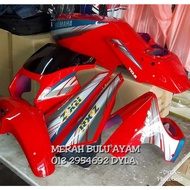 COVERSET RXZ MILI HIJAU BULU AYAM, MERAH BULU AYAM, HITAM BULU AYAM, GREY PASIR
