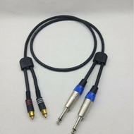 Canare Audio Cable 3mtr Plus 2 Jacks RCA Male To 2 Akai 6.5mm Male