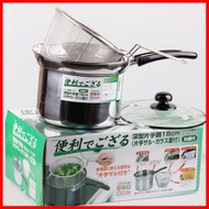 電磁爐適用 不鏽鋼單柄鍋18cm連蓋 牛奶鍋 連隔水網 整撈麵 意粉 西蘭花勁方便 一人湯鍋 一人鍋 不鏽鋼鍋具