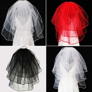 Bridal veil Short Wedding Party Retro Black veil Wedding Accessories Photo Collar Certificate veil v