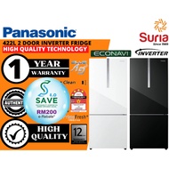 (Free Delivery)Panasonic 422L 2-Door Bottom Freezer Refrigerator 2 Pintu Peti Ais NR-BX421WGWM NR-BX421WGKM