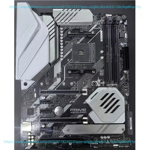 For ASUS PRIME X570-PRO Motherboard X570 AM4 ATX DDR4 128GB Dual PCIe4.0 M.2 HDMI DP Gigabit LAN Fit