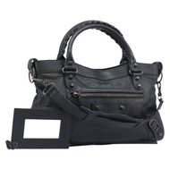 BALENCIAGA The First 手提包 皮革 2way 黑色 103208 正品 197324M
