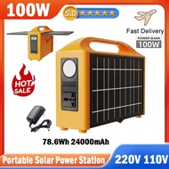Portable Power Station 220v 110v Power Supply Solar Generator Outdoor Backup Power Led With Solar Pa