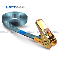 สายรัดของ Lift All รุ่นหัวล็อคเหล็กสีทอง ไม่มีตะขอ รัดน้ำหนัก1000กก. (สายรัดโพลีเอสเตอร์)