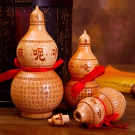 Wenwang Feng Shui Crafts Open Peach Wood Gourd Great Compassion Mantra Gourd Home Shop Decoration Fe