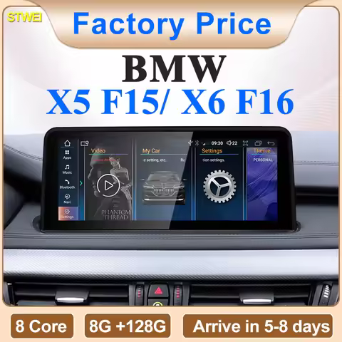 STWEI New ID6 ID7 ID8 UI Android System Wireless Carplay AUTO For BMW X5 F15 X6 F16 NBT EVO Car Vide