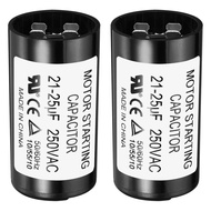 PATIKIL Motor Start Capacitor, 2 Pack 21-25uF/Mfd 250V 50/60Hz CD60 Run Capacitor Motor Starting Cap