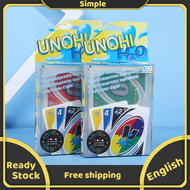 UNO H2O HI Card เกมกันน้ำกันแรงกดพลาสติกพีวีซีจับคู่เกมการ์ดกลยุทธ์แบบแอบสแตรก