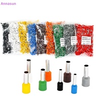 Annasun Comprehensive Tubular Crimp Terminals 1000pcs E0508 E7508 E1008 for Wiring Efficiency MY