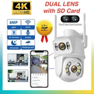 8MP 4K A28S Dual-Lens Al Human Detection CCTV Outdoor Camera - ICSEE App