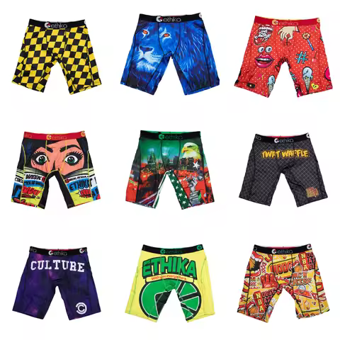 ETHIKA 1Pcs Men Underwear Breathable Mens Boxershorts Panties Plus Size S-3XL Man Summer Swimming Un