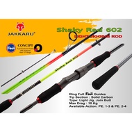 LIGHT JIGGING FISHING ROD JAKKARU SHAKY RED 602| 8-17 lb | 180 CM PE 1-3 LIGHT JIGGING FUJI SOLID CA