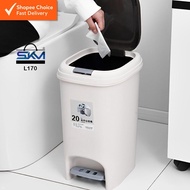 Trash Bin 20L - Durable Waste Garbage Can with Trash Bag Holder for Kitchen Storage, Space-Saving De