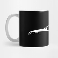 Mercedes Benz CLK Class Silhouette Coffee Mug (W209). Mercedes Benz CLK Class (W209) Silhouette Coff