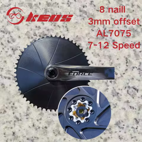 KEOS Chainring forSram12s FORCE Crank 3mm Offset 8 Nail Road Bike Narrow Wide Chainring 36-54T suit 