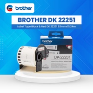 BROTHER Label Tape Dk 22251 Black & Red Dk 22251 62mmx15.24m