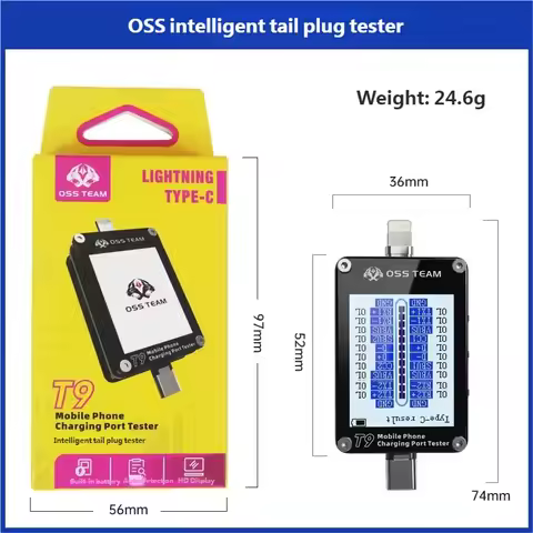 OSS TEAM T9 Intelligent Tail Plug Tester Mobile Phone Detection Automatic Lock Fault Point Mobile Ph