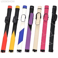LOOKSHOW 1/2 Split Billiard Cue Storage Bag Anti-Deformation Oval-Shaped Spliced Color Cue Tube Sing