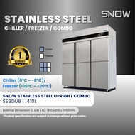 SNOW STAINLESS STEEL UPRIGHT 6 DOOR CHILLER/ FREEZER/ COMBO 1410L (1 year Warranty) / SS6DUC / SS6DU