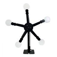 in stock ATFLBOX Resetting and Rotate The Metal Shooting Target Stand with 5 Steel Plates for BB Gun
