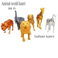 Animal Toys Farm Bag Set Safari Figurine Animal Toys Rubber Safari Animal Figurine Toys