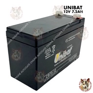 Unibat Battery 12V 7.2Ah Solar Panel / Home Alarm / UPS autogate Battery Backup 12V 7.2aH