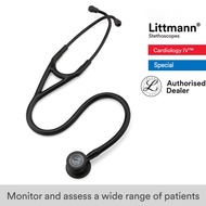 Littmann Stethoscope Black Tube, Black Finish Chestpiece, Black Stem Cardiology IV 6163
