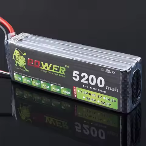 Lion Power 3S Lipo Battery 11.1 V 11.1V 5200MAH 30C MAX 35C LiPo RC Battery For Rc Helicopter Car Bo