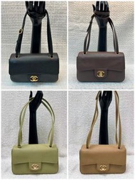新款 Chanel 26B  26K maxi flap bag 20cm mini 迷你 垂蓋手袋 單肩包 斜咩袋 黑色 啡色 朱古力色 牛油果 綠色 奶茶色 black chocolate bro