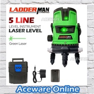 5 Lines 6 Point Adjustable Laser Level 360° Rotary Indoor Outdoor Self Leveling Measuring Tool Set L
