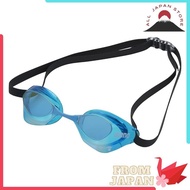 [FINA Approved] arena Swimming Goggles Racing Unisex [Aquaforce Swift] Yellow x Emerald x Black x Emerald Free Size Mirror Lens Anti-Fog (Swipe Function) AGL-O140M