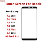 A750 Outer Screen For Samsung Galaxy A6 A7 2018 A8 Plus A9 Pro A8S A9S Touch Panel LCD Display Front Glass Repair Replace Parts