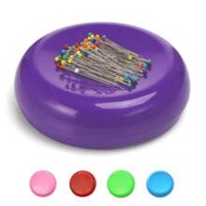 1pc Magnetic Pin Cushion, Round Plastic Magnetic Sewing Cushion, Magnetic Pin Holder For Sewing Quil