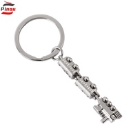 PINOU Mini Train Model Alloy Keychain, Train Model Movable Joint Movable Joint Train Keyring, Hangin