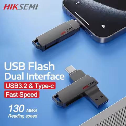 HIKSEMI Dual Slim USB Flash Drive Dual USB3.2 Type C/A Pendrive 32GB 64GB 128GB 256G High Speed For 