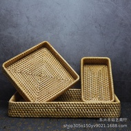 Vietnam Autumn Rattan Woven Handmade Multifunctional Tray Snacks Fruits Vegetables Home Picnic Stora