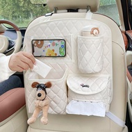 Car Storage Bag Cute Head Dog Multifunctional Car Seat Back Rack Tissue Box Trash Can ru17.5.2
