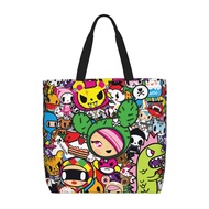 Tokidoki Women's Shoulder Bag Large-Capacity Zippered Shoulder Convenience Bag Tote Bags