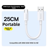 Fast Charging Portable Dual Type-C USB Cable 25cm