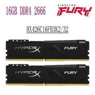 Kingston HyperX Fury DDR4 RAM 32GB Kit (2x 16GB) DDR4 2666MHz Desktop Memory PC Computer RAM 1.2V