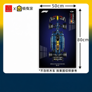 JIYOUJIA | Lego Compatible Display Plaque 42206 Red Bull F1 Race Car