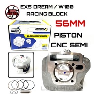 EX5 DREAM/W100 RACING BLOCK 56MM SEMI CNC PISTON - ESPADA RACING