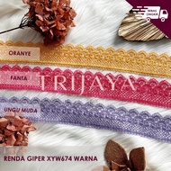 Trijaya Embroidered Gipure Giver Giper Lace - XYW674 Color / 6.5 CM (Per Meter)
