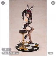 全新未拆 角川 約會大作戰 時崎狂三 黑色兔女郎 手辦模型Figure