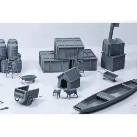 Yao's Studio LYTS035 1/87 1/64 Miniature Farm Building Set Model Suite